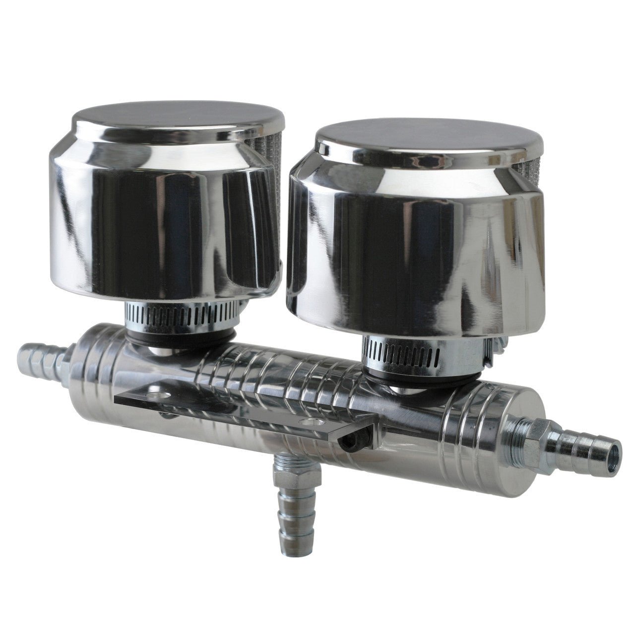 Empi 16 - 5153 Aluminum Crankcase Breather Tube With Shielded Filter Covers - Moore Parts