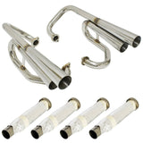 Empi 18 - 1047 Bugpack Stainless Steel Mega Dual Exhaust W/Baffles. Fits Air - cooled Vw Engine - Moore Parts