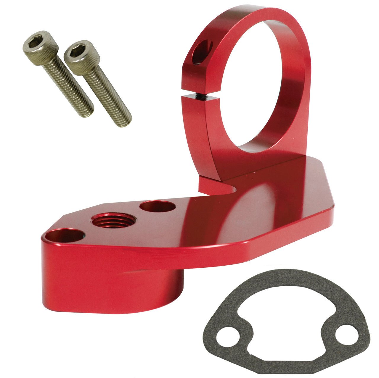 Empi 18 - 1090 Red Anodized Vw Fuel Pump Block Off With Coil Mount - Moore Parts