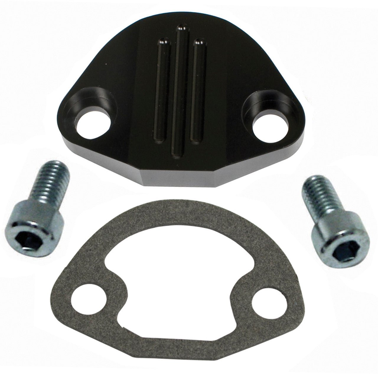 Empi 18 - 1091 Vw Bug Manual Fuel Pump Block Off Plate, Black Aluminum - Moore Parts