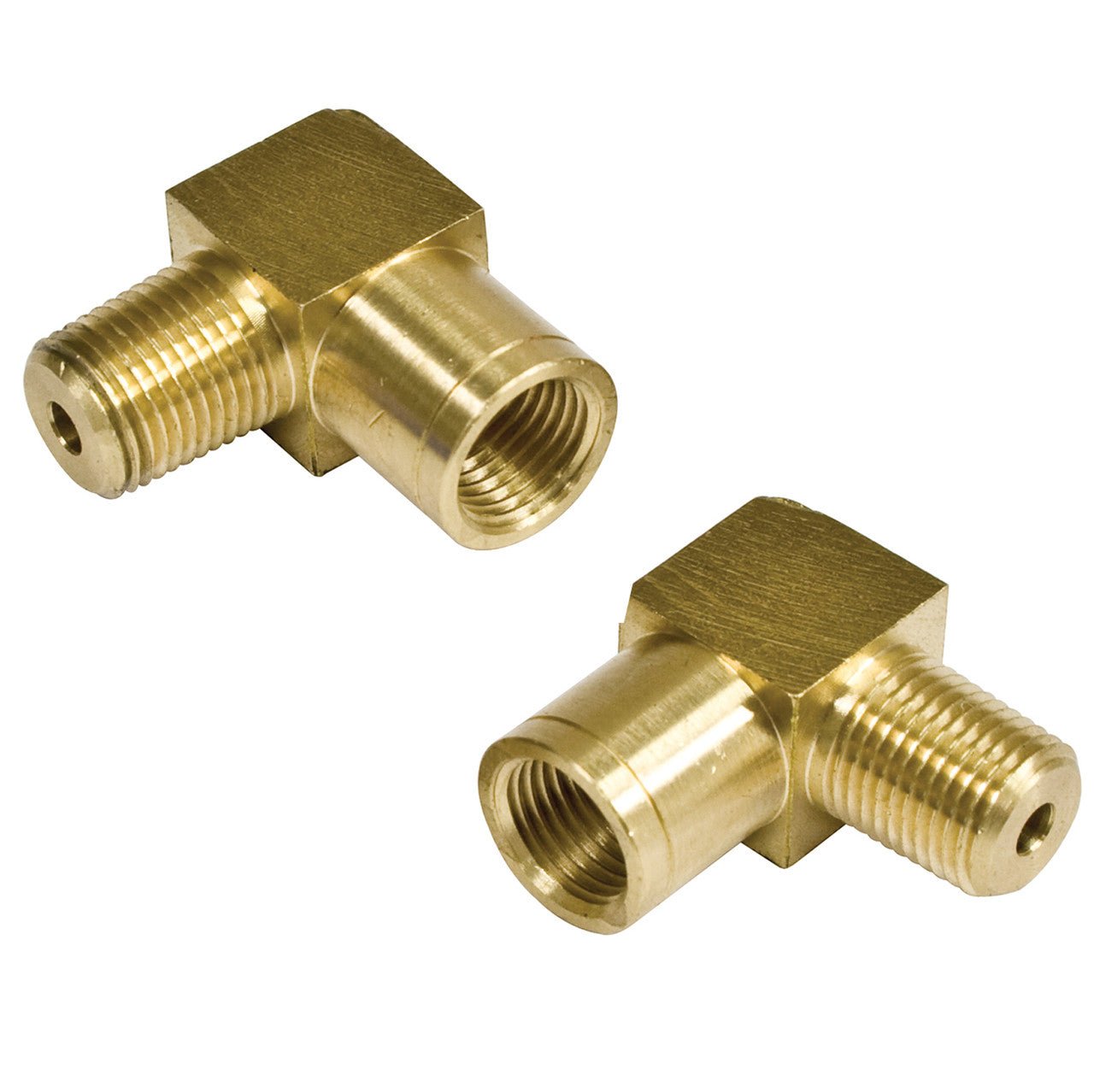 Empi 18 - 1107 90 Degree Brass Brake Line Adapters, 1/8NPT To 10mm, Pair - Moore Parts