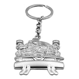 Empi 2120 Vw Bug Vintage Engine With Dual Carbs Key Chain - Moore Parts