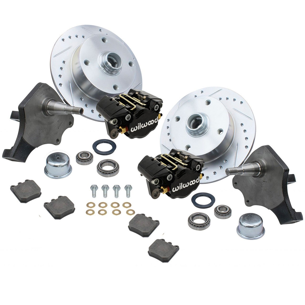 Empi 22 - 6151 - B Vw Bug Front Wilwood Disc Brake Kit Drop Spindle 4 Lug Vw 1966 - 77 - Moore Parts