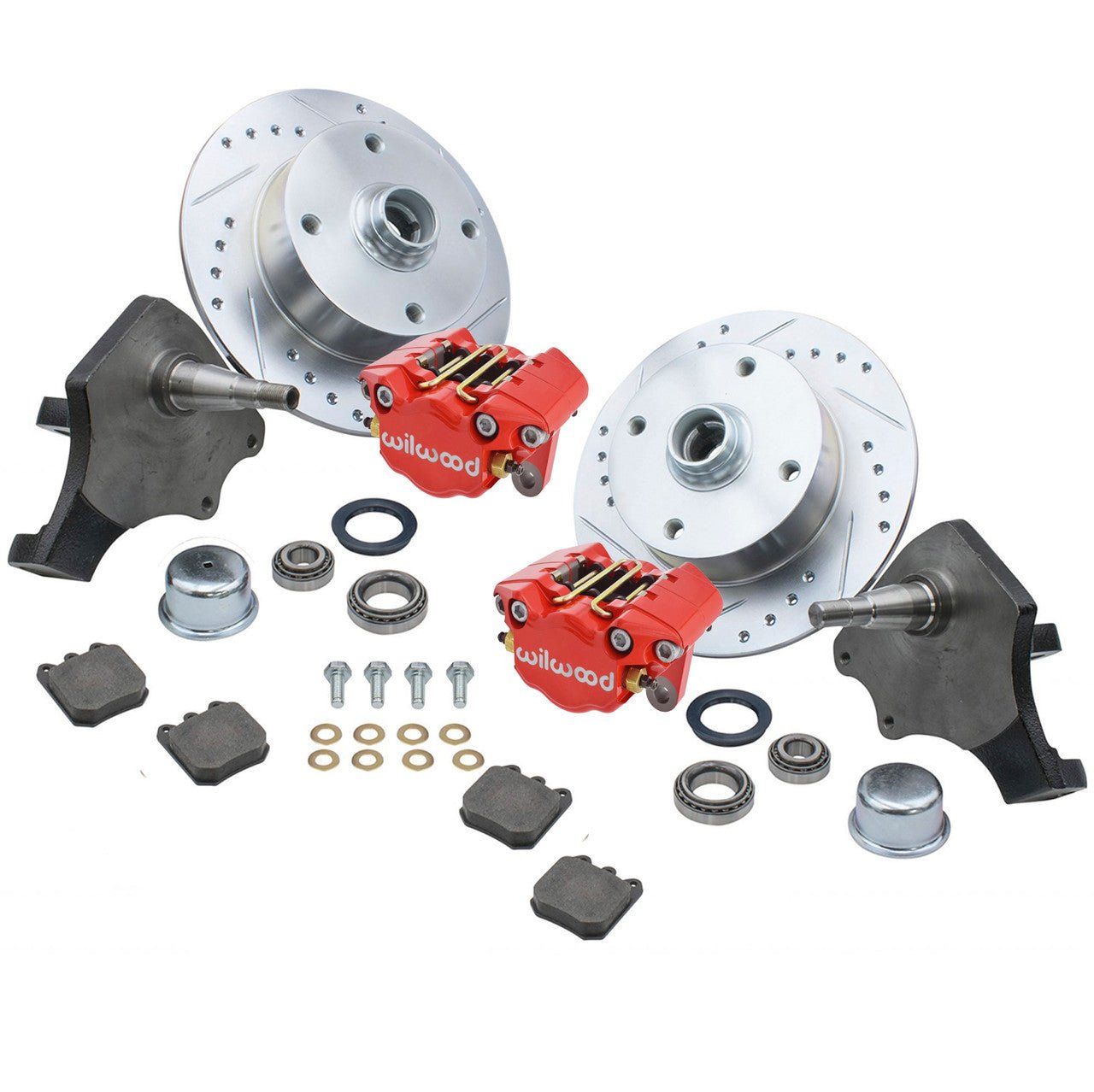 Empi 22 - 6151 - R Vw Bug Front Wilwood Disc Brake Kit Drop Spindle 4 Lug Vw 1966 - 77 - Moore Parts
