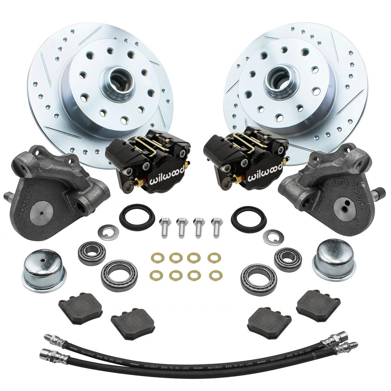 Empi 22 - 6153 - B Vw Bug Frt Wilwood Disc Brake Kit Drop Spindle 5Lug Porsche/Chevy - Moore Parts