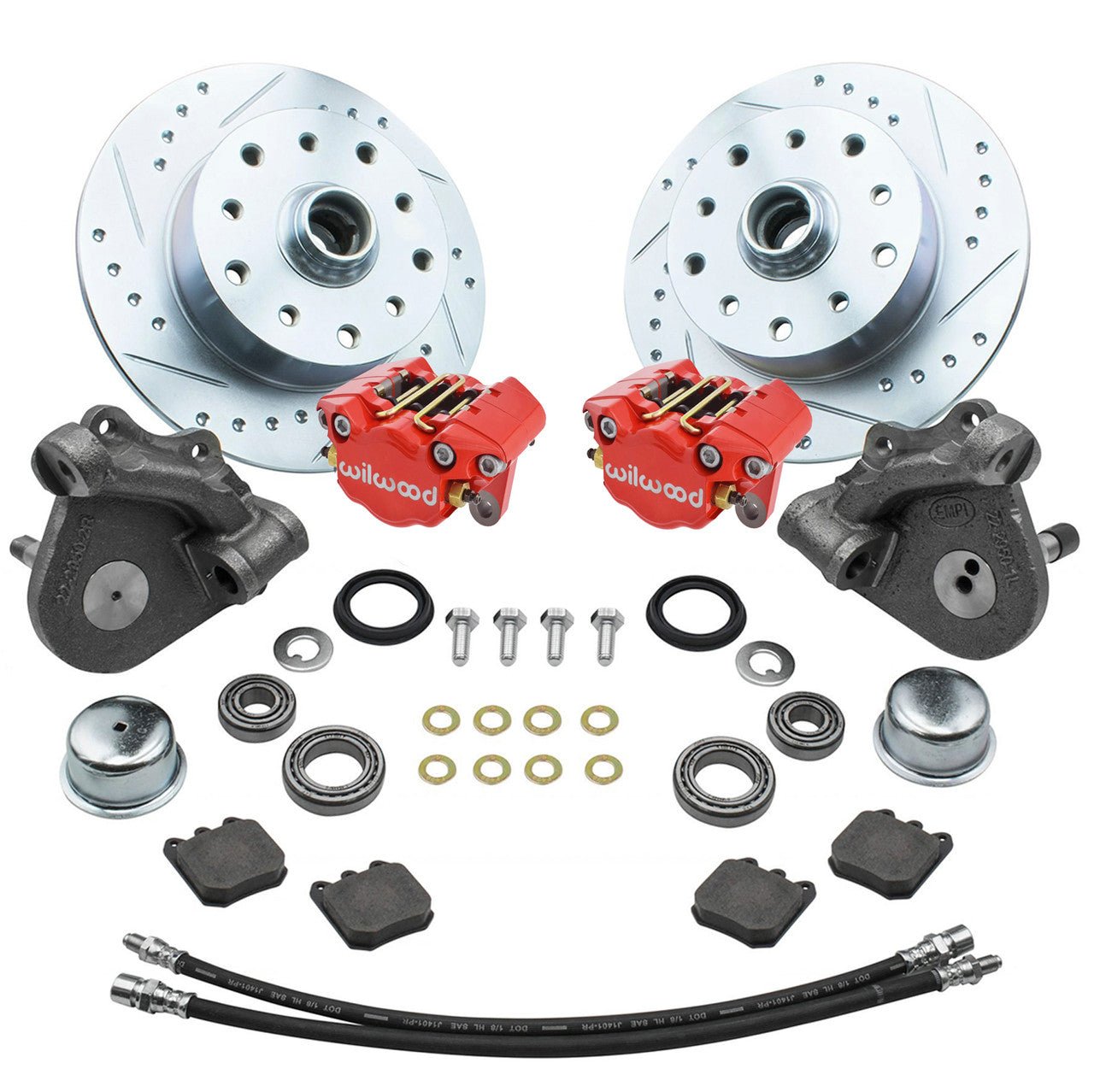 Empi 22 - 6153 - R Vw Bug Frt Wilwood Disc Brake Kit Drop Spindle 5Lug Porsche/Chevy - Moore Parts