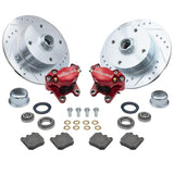 Empi 22 - 6157 - R Vw Bug Front Wilwood Disc Brake Kit, Slotted 4 Lug Rotors 1966 - 77 - Moore Parts