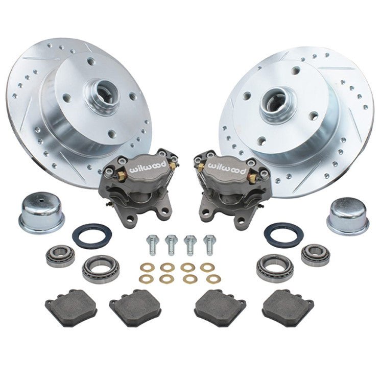 Empi 22 - 6157 Vw Bug Front Wilwood Disc Brake Kit, Slotted 4 Lug Rotors 1966 - 77 - Moore Parts
