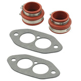 Empi 3230 Vw Bug Dual Port Intake Boot Kit, Red Rubber Boots, Clamps, Gaskets - Moore Parts