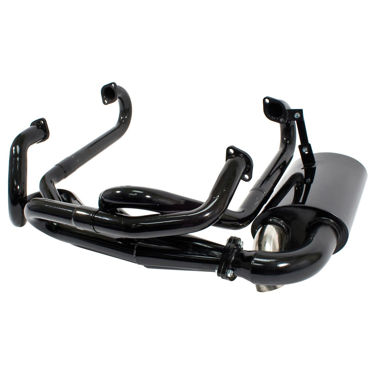 Empi 3263 Black 1 - 5/8" Merged Racing Exhaust With Sideflow Muffler, Vw Bug Sedan - Moore Parts