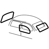 Empi 3599 Cal Look Window Rubber Kit, Vw Bug 1972 - 1977/Super Beetle 1972, 4 Pc - Moore Parts