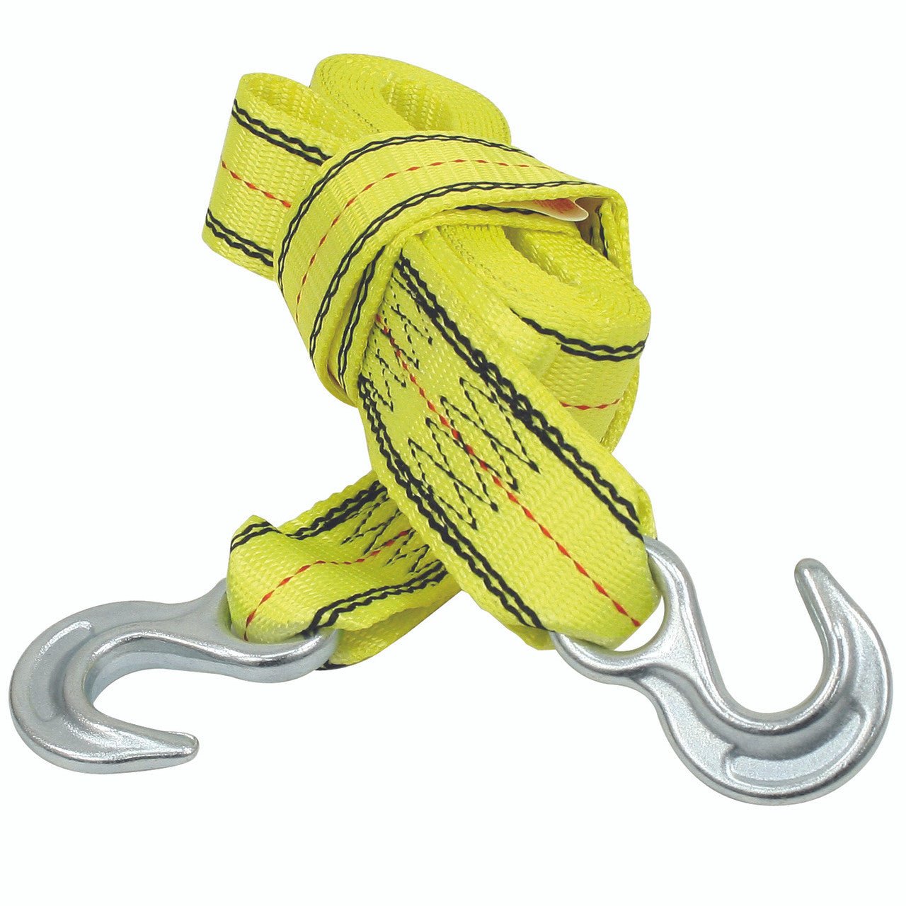 Empi 3849 Yellow Tow Strap With Hooks 2" Wide X 15' Long, Rate 8,000 Lbs - Moore Parts