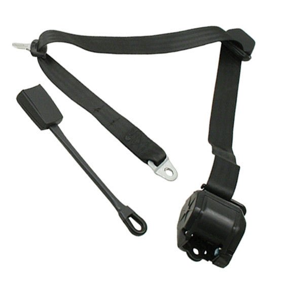 Empi 3851 Retractable 3 Point Seat Belt / Lap Belt, Push Button Buckle, Pair - Moore Parts
