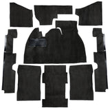 Empi 3919 Black 9 Piece Carpet Kit Vw Super Beetle 1973 - 1977, With Foot Rest - Moore Parts