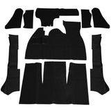 Empi 3982 Black 9 Piece Carpet Kit Vw Convertible Bug 1971 - 1972, With Foot Rest - Moore Parts