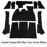 Empi 3984 Black 11 Piece Carpet Kit Vw Convertible Bug 1973 - 1979, With Foot Rest - Moore Parts