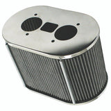 Empi 43 - 6006 Chrome Oval Air Cleaner IDF Weber/Empi HPMX 5 - 1/2" X 9" X 6" - Moore Parts