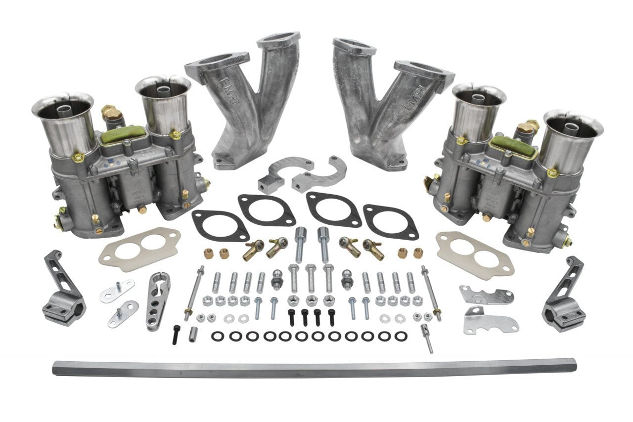 Empi 43 - 7332 Weber 48 IDA Dual Carburetor Kit, Type 1 Tall Manifolds W/Hex Bar Linkage - Moore Parts