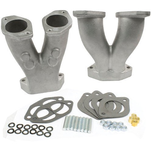 Empi 45 - 1036 AS - CAST Stage 3 Match Ported Tall Manifolds W/NOS Boss Dual Weber IDF - HPMX - Moore Parts