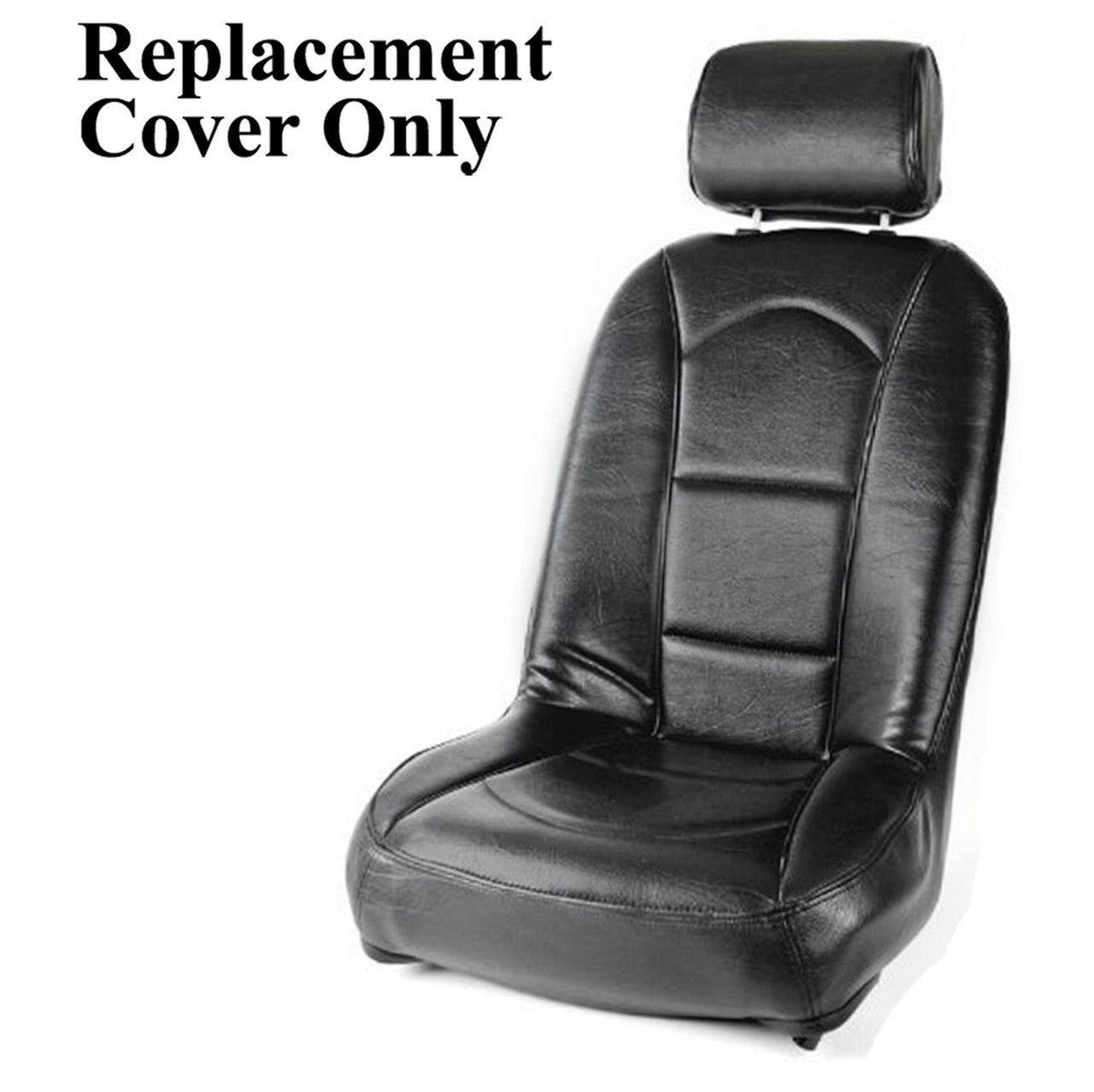 Empi 62 - 2820 - 7 Race Trim Slim Line Seat Cover Only, Black Vinyl/Black Vinyl - Moore Parts