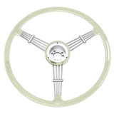 Empi 79 - 4060 Banjo Style Grey Vintage 3 Spoke Steering Wheel, 15 - 1/2" Diameter - Moore Parts