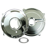 Empi 9056 Chrome 3 Piece Alternator Backing Plate Set, Air - cooled Vw Engines - Moore Parts