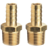 Empi 9214 Straight Brass Fittings, Male 1/2" NPT X 1/2" Barbed, Pair - Moore Parts