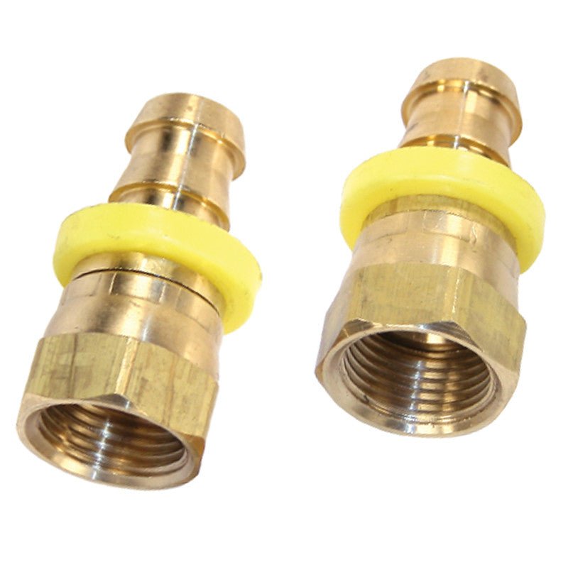 Empi 9288 Straight Brass Fitting, Female AN - 8 X 1/2" Swivel Barbed, Pair - Moore Parts