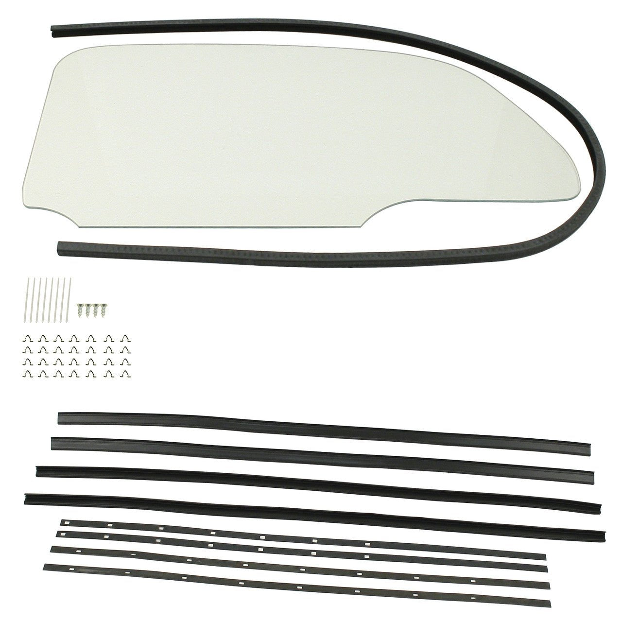 Empi 9783 Vw Bug 1 Piece Clear Window Kit With Snap - In Scrapers 1965 - 77, Pair - Moore Parts