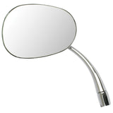 Empi 98 - 8581 Left Outside Chrome Mirror, Type 1 Vw Bug 1950 - 67, Oval Type - Moore Parts