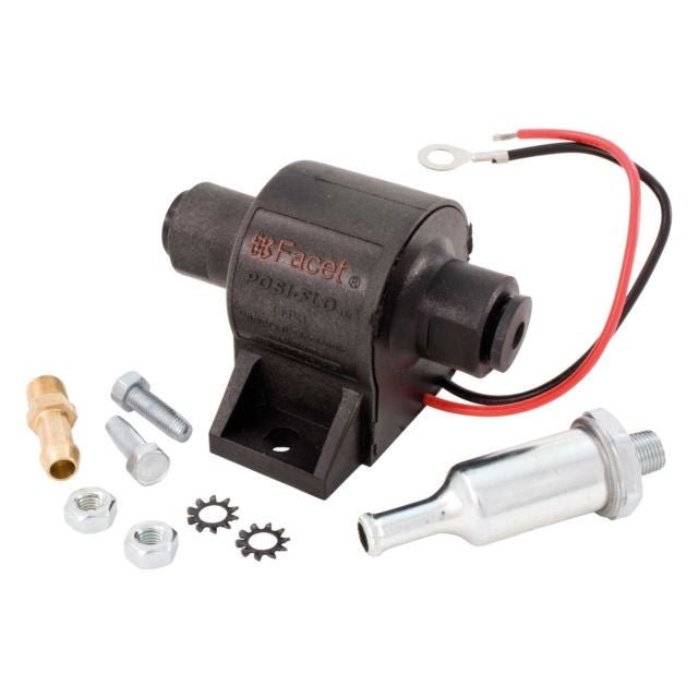 Facet FEP04SV Posi - Flo Electric Fuel Pump 1.5 - 4 Psi, Includes Clamps/Fittings - Moore Parts