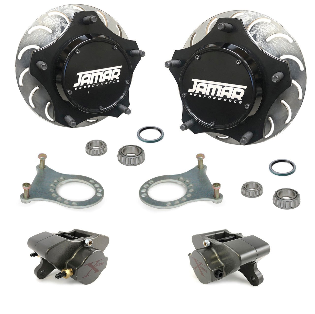Jamar Performance USA Pro - X Front Disc Brake Kit, Combo Spindles 2 Piston Calipers - Moore Parts
