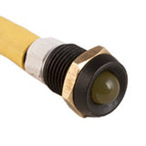 K4 Amber 12V LED Indicator Light W/Black Bezel .328" Mounting Hole 17 - 105 - Moore Parts