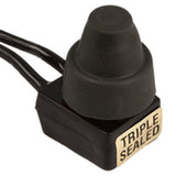 K4 Black Mini Push Button On - Momentary Off Triple Sealed Switch 12V 5Amp 13 - 133 - Moore Parts