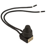 K4 Black Mini Push Button On - Momentary Off Triple Sealed Switch 12V 5Amp 13 - 133 - Moore Parts