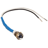 K4 Blue 12V LED Indicator Light W/Chrome Bezel .328" Mounting Hole 17 - 106 - Moore Parts