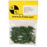 K4 Cavity Plugs For Weather Pak Housings, Seals Unused Terminals, 25 Pack - Moore Parts