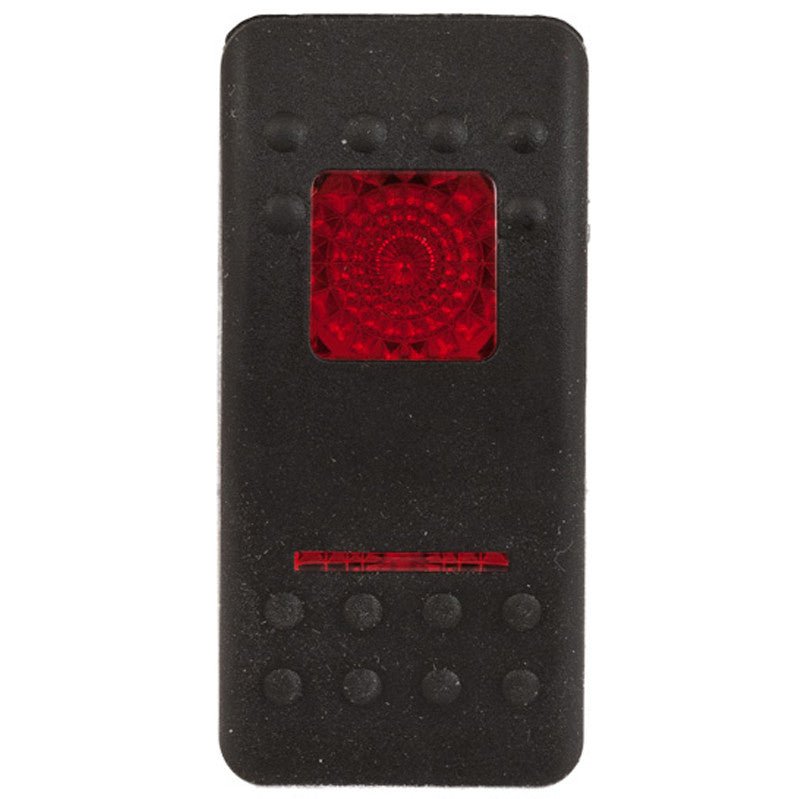 K4 Contura II Soft Touch Black Actuator, With 1 Square Red Lens, 1 Bar Red Lens - Moore Parts