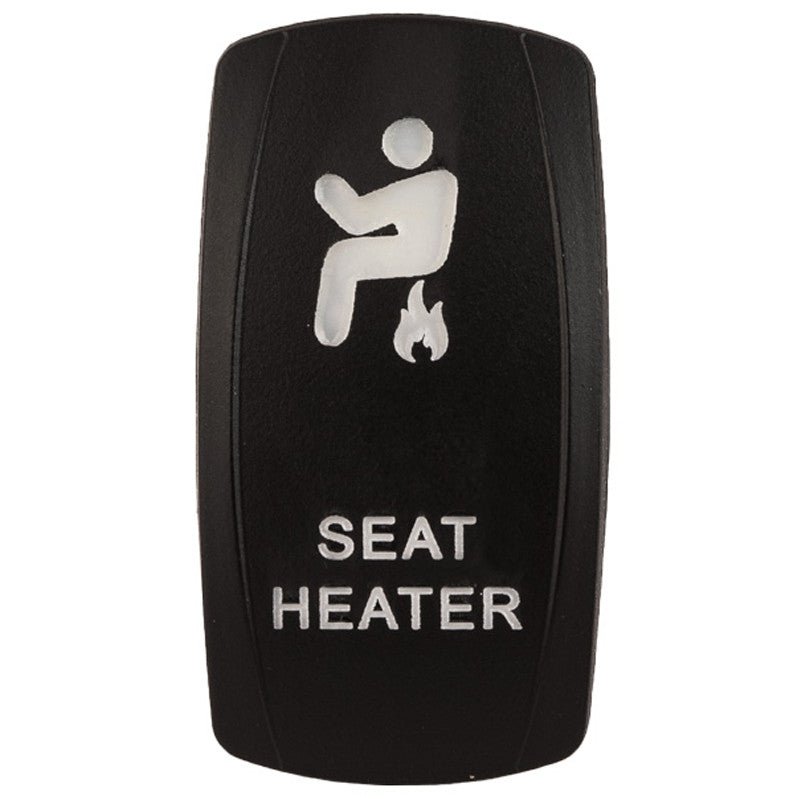 K4 Engraved - 1 "SEAT HEATER" Contura Switch Actuator For II, III, V Switch Bodies - Moore Parts