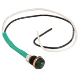 K4 Green 12V LED Indicator Light W/Black Bezel .328" Mounting Hole 17 - 104 - Moore Parts