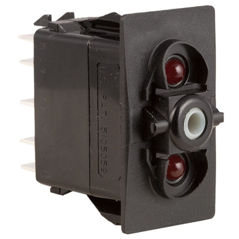 K4 MOMENT ON - OFF - MOMENT ON Contura II, III, & V Switch Body Only, Two Red LEDs - Moore Parts