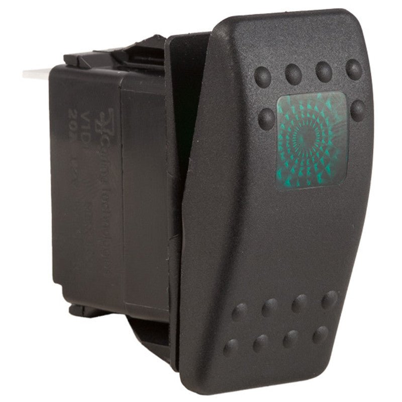 K4 OFF - ON Contura II Sealed Switch W/Hard Touch Actuator One Green Lens - Moore Parts