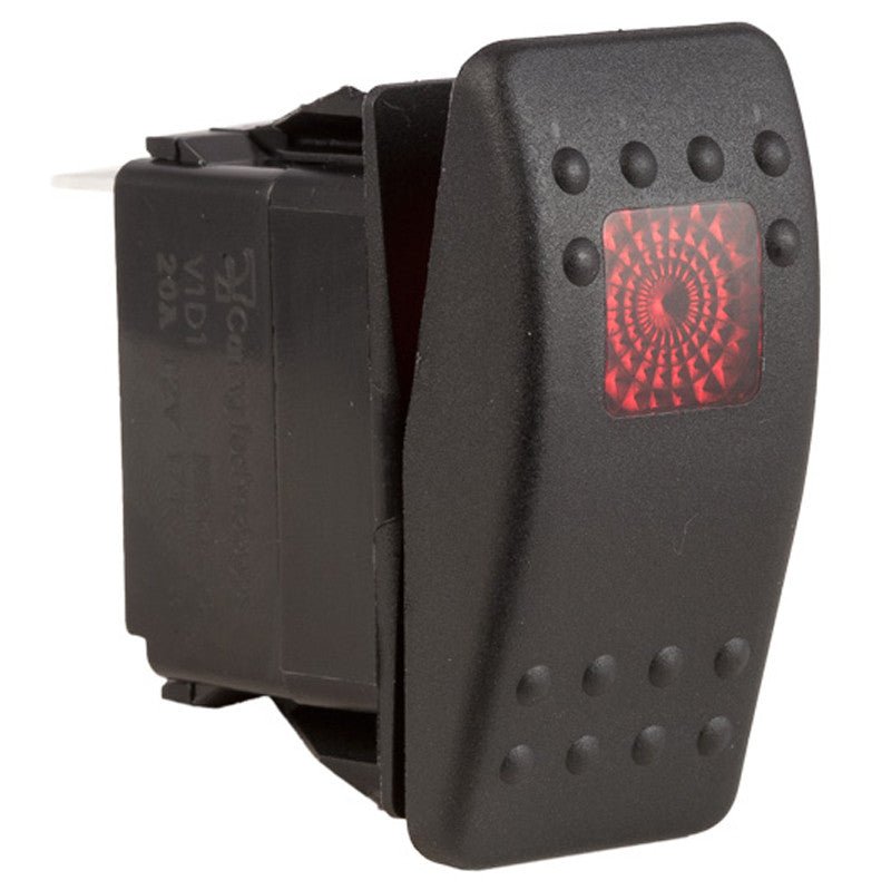 K4 OFF - ON Contura II Sealed Switch W/Hard Touch Actuator One Red Lens - Moore Parts