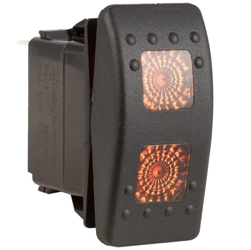 K4 ON - OFF - ON Contura II Sealed Switch W/Hard Touch Actuator 2 Amber Lenses - Moore Parts