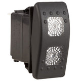 K4 ON - OFF - ON Contura II Sealed Switch W/Hard Touch Actuator 2 Clear Lenses - Moore Parts