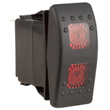 K4 ON - OFF - ON Contura II Sealed Switch W/Hard Touch Actuator 2 Red Lenses - Moore Parts