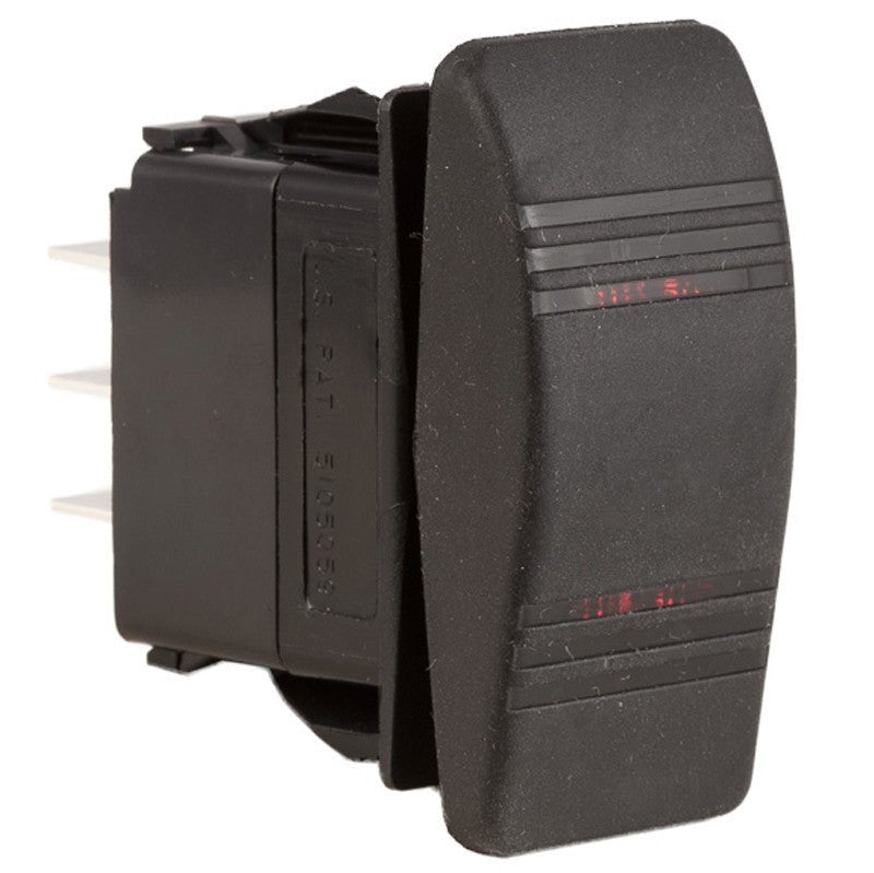 K4 ON - OFF - ON Contura III Sealed Switch W/Hard Touch Actuator Two Red Lenses - Moore Parts