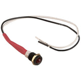 K4 Red 12V LED Indicator Light W/Black Bezel .328" Mounting Hole 17 - 103 - Moore Parts