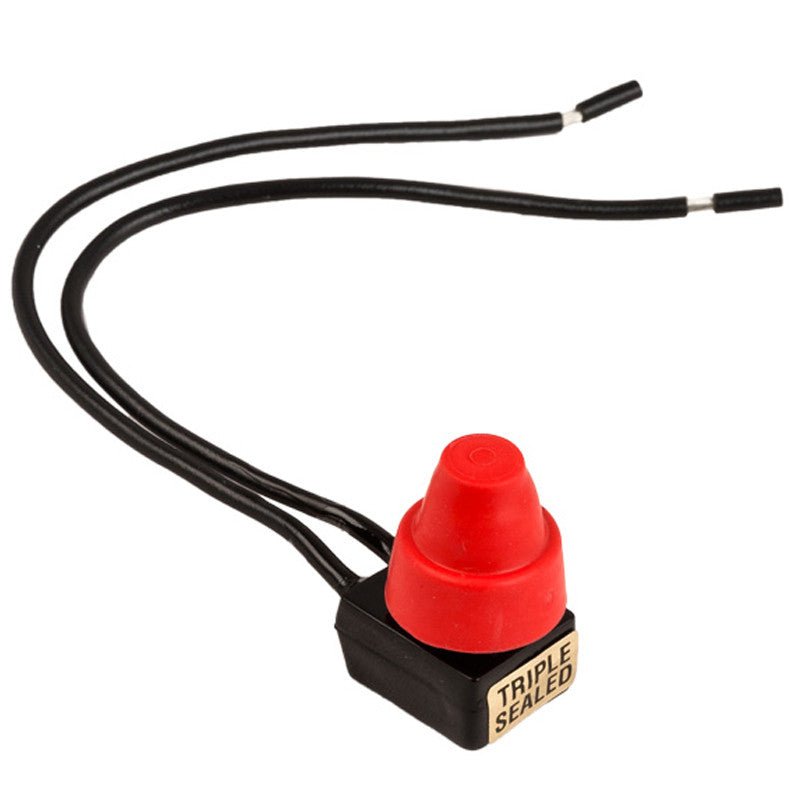 K4 Red Mini Push Button ON / Push - OFF Triple Sealed Switch 12V 10Amp 13 - 132 - R - Moore Parts