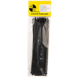 K4 Self Locking Narrow Tie Wrap, 8" Black Nylon Zip Tie. Qty 50 Per Pack - Moore Parts